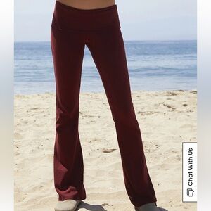 NWOT Brandy John Galt Burgundy Priscilla Flare Yoga Pants